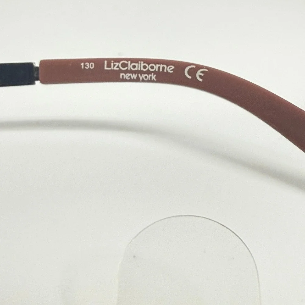 Liz Claiborne L377 0Y76 Burgundy Stainless Steel Semi Rimless Eyeglass 51-16-130